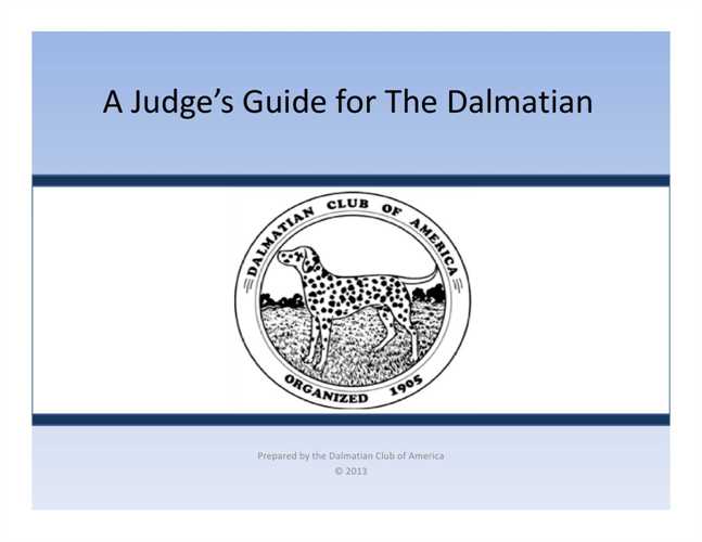 Judges Education: Dalmatian Breed Presentation